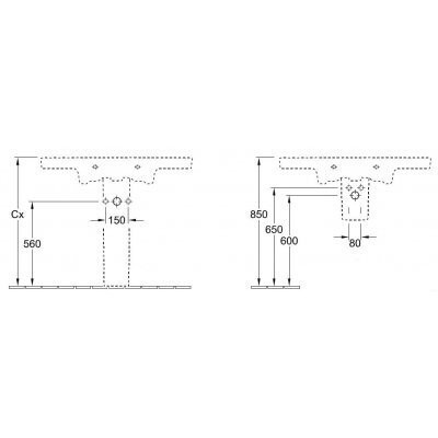 Умивальник підвісний Villeroy&Boch Subway 2.0, 100 (7175A0R3)