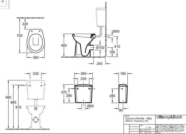 Унітаз підвісний Villeroy&Boch O.Novo (468310R1)