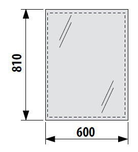 Дзеркало у ванну Jika Clear, 60x81 (H4557211731441)