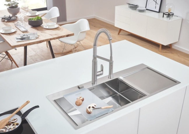 Кухонна мийка сталева Grohe K1000, 116x52 (31581SD0)
