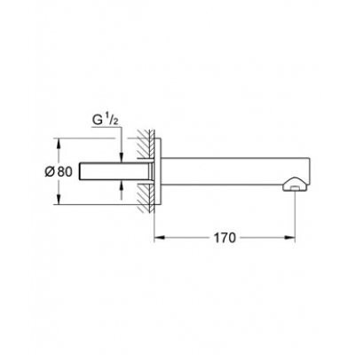 Вилив Grohe Concetto, хром (13280001)