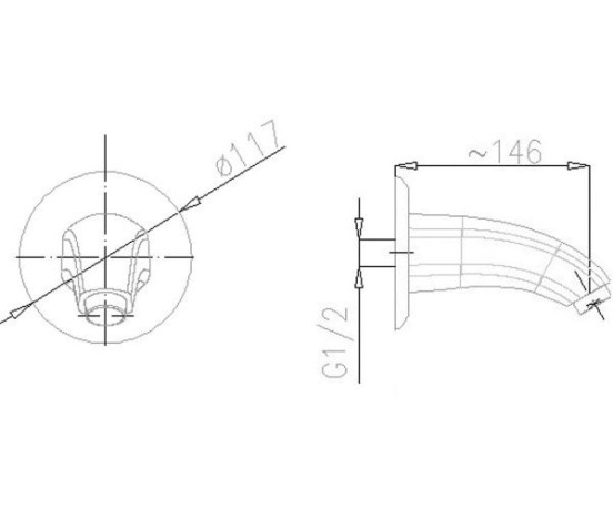 Излив KFA Armatura Cyrkon, хром (836-001-00)