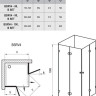 Душова кабіна Ravak Brilliant BSRV4, 80x80 (1UV44A00Z1)