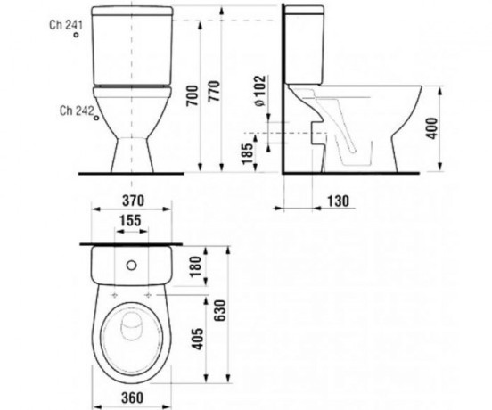 Унітаз компакт Jika Lyra Plus (H8263860002421)