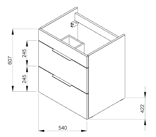 Тумба з умивальником Jika Cube, 55 (H4536121763001)