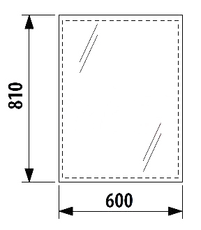 Дзеркало у ванну Jika Clear, 60x81 (H4557251731441)
