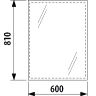 Дзеркало у ванну Jika Clear, 60x81 (H4557251731441)