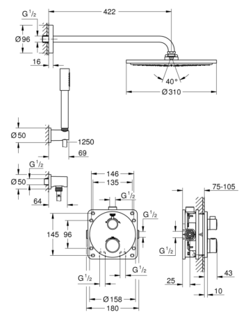 Душова система Grohe Grohtherm (34731000)