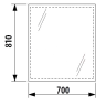 Зеркало в ванную Jika Clear, 70x81 (H4557311731441)