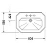 Умывальник подвесной Duravit 1930 Series, 80 (438800030)