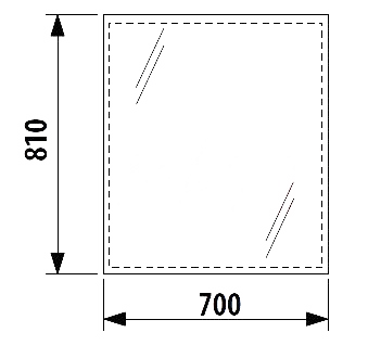 Дзеркало у ванну Jika Clear, 70x81 (H4557351731441)