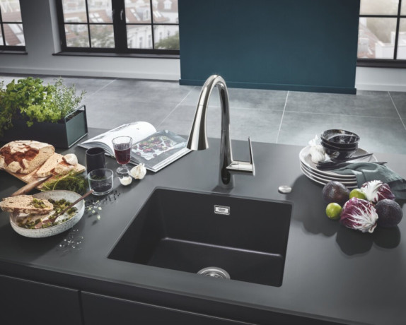 Кухонна мийка гранітна Grohe K700U, 53x46, чорний (31654AP0)