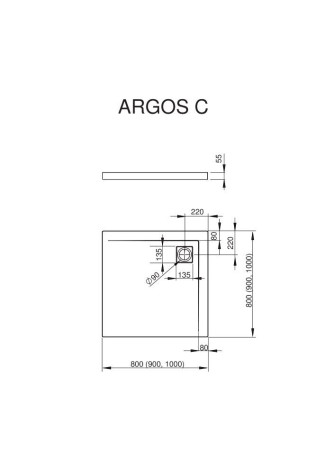 Душовий піддон Radaway Argos C, 100x100 (4AC1010-01)
