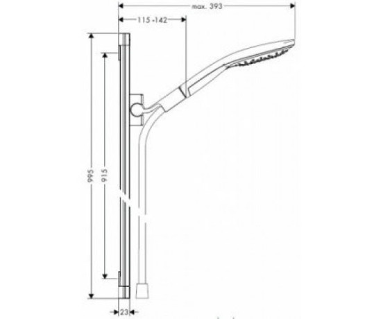 Душовий гарнітур Hansgrohe Raindance Select 150/Unica S Puro (26626000)