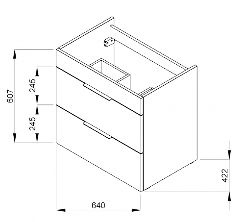 Тумба з умивальником Jika Cube, 65 (H4536021763021)