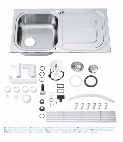 Кухонна мийка сталева Grohe K300, 86x50 (31563SD0)