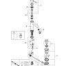 Cмеситель для умывальника Grohe Essence, однорычажный, хром (23589001)