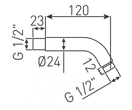 Кронштейн для верхнього душу Ferro Concealed (RN12)