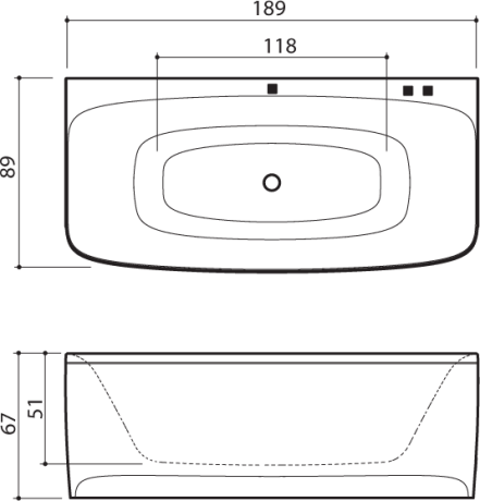 Ванна с гидромассажем Balteco Loop, 189x89 (LOOP)