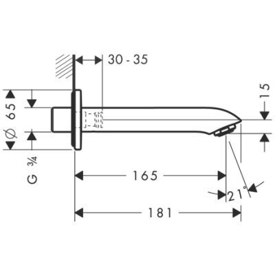 Излив Hansgrohe Metris, хром (31494000)