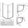 Душова кабіна Radaway Eos PDD, 100x100 (37623-01-01N)