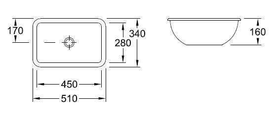 Умивальник врізний Villeroy&Boch Loop&Friends, 45 (616310R3)