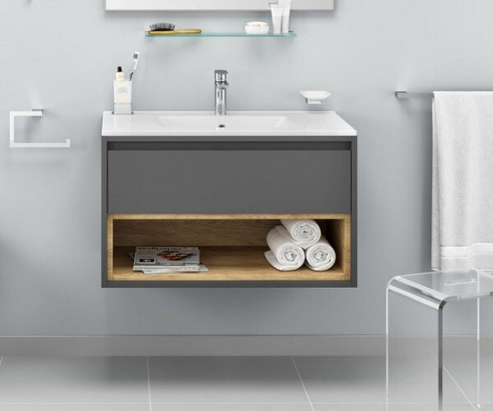 Тумба з умивальником Excellent Tuto, 80 (MLEX.0101.800.GRBL)