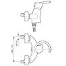 Cмеситель для душа Emmevi Twist, однорычажный, синий (CBL6602)