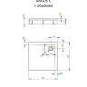 Душовий піддон Radaway Argos C, 80x80 (4ACN88-02)
