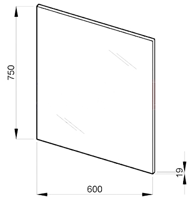 Зеркало в ванную Jika Lyra Plus, 60x75 (H4532010383041)