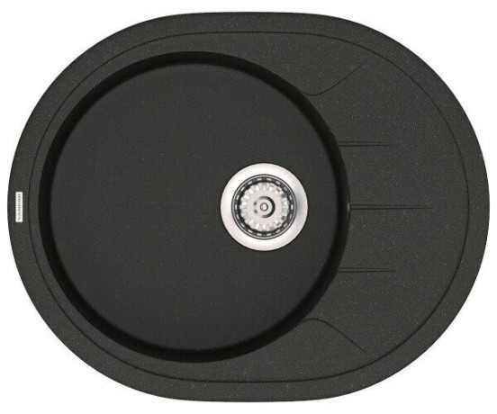 Кухонная мойка гранитная Vankor Sity, 61х50, черный (SITY SMO 02.61 BLACK)