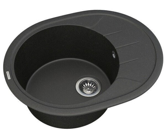 Кухонная мойка гранитная Vankor Sity, 61х50, черный (SITY SMO 02.61 BLACK)