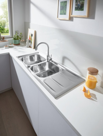 Кухонна мийка сталева Grohe K400, 116x50 (31587SD0)