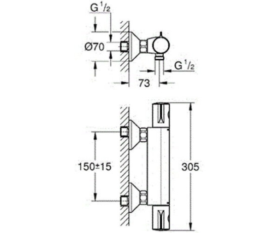 Термостат Grohe Grohtherm 800, хром (34558000)