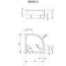 Душовий піддон Radaway Indos A, 80x80 (SIA8080-01)