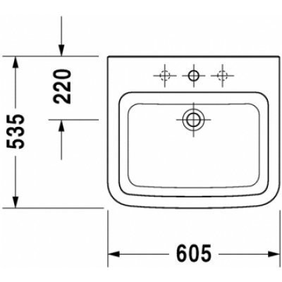 Умивальник підлоговий Duravit Esplanade, 61 (2622600000)