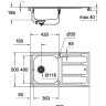 Кухонна мийка сталева Grohe K400, 86x50 (31566SD0)