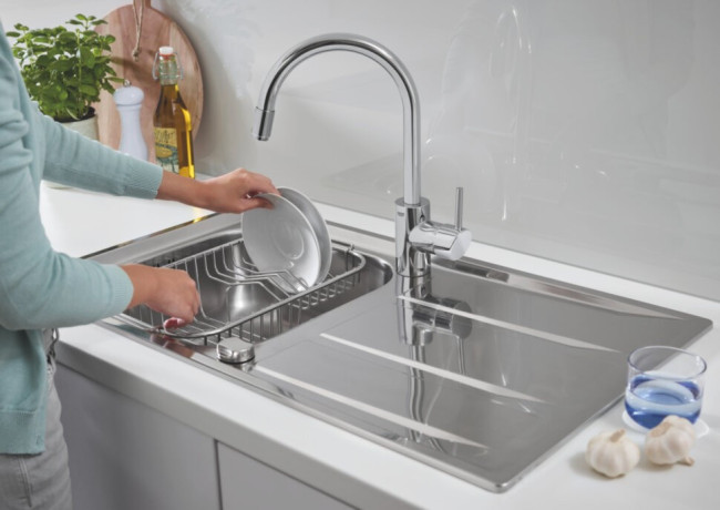 Кухонна мийка сталева Grohe K400, 86x50 (31566SD0)