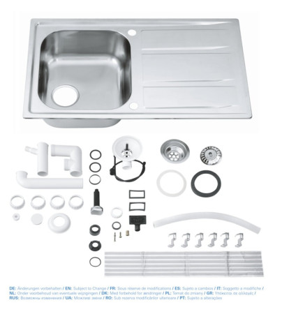 Кухонна мийка сталева Grohe K400, 86x50 (31566SD0)