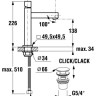Cмеситель для умывальника Jika Cubito, однорычажный, хром (H3114280040021)