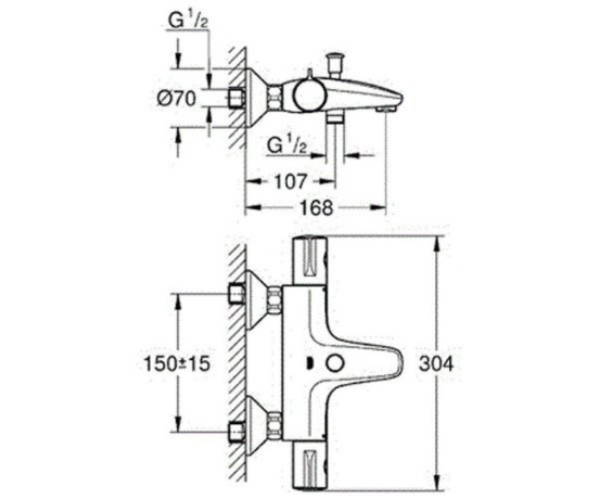 Термостат Grohe Grohtherm 800, хром (34567000)