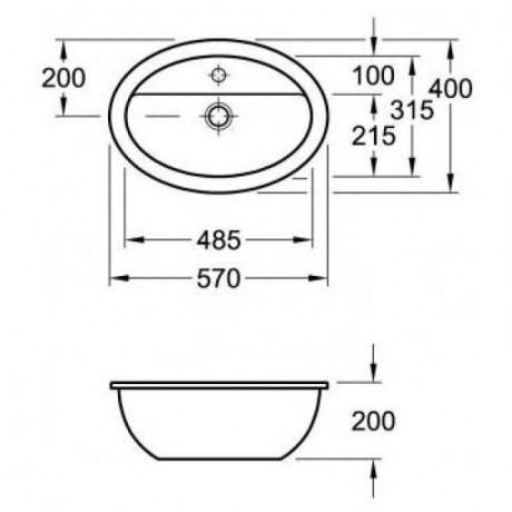 Умивальник врізний Villeroy&Boch Loop&Friends, 49 (51615001)