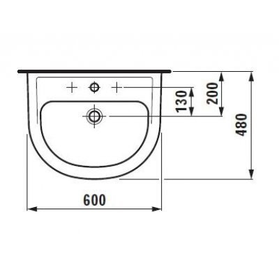 Умивальник підвісний Laufen Pro, 60 (H8189520001041)
