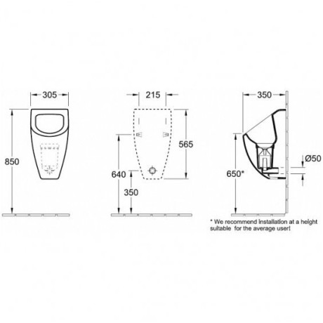 Пісуар Villeroy&Boch Subway AquaZero (751700R1)