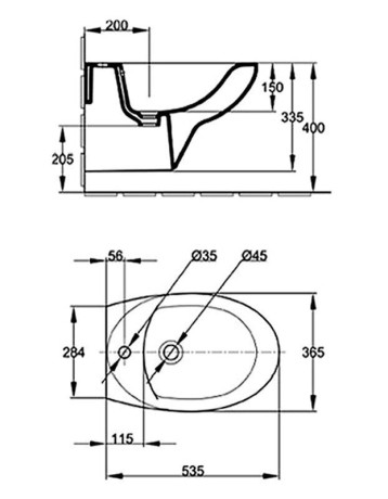 Біде підвісне Jacob Delafon Patio (E4189-00)