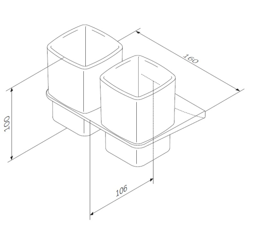 Стакан для зубных щеток двойной AM.PM Inspire 2.0 (A50A343400)