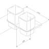Стакан для зубных щеток двойной AM.PM Inspire 2.0 (A50A343400)