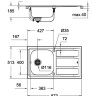 Кухонна мийка сталева Grohe K400, 87x51 (31568SD0)