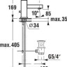 Cмеситель для умывальника Jika Mio, однорычажный, хром (H3117110040011)