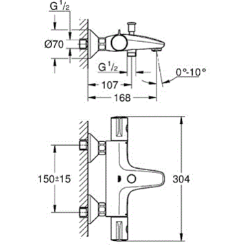 Термостат Grohe Grohtherm 800, хром (34576000)